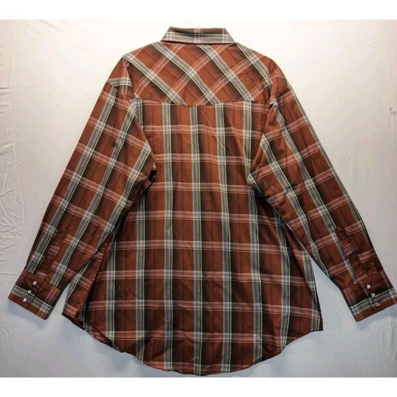 Ely Cattleman Western Shirt Mens XXL Red Plaid Pearl Snap Pockets Cowboy - Picture 5 of 7